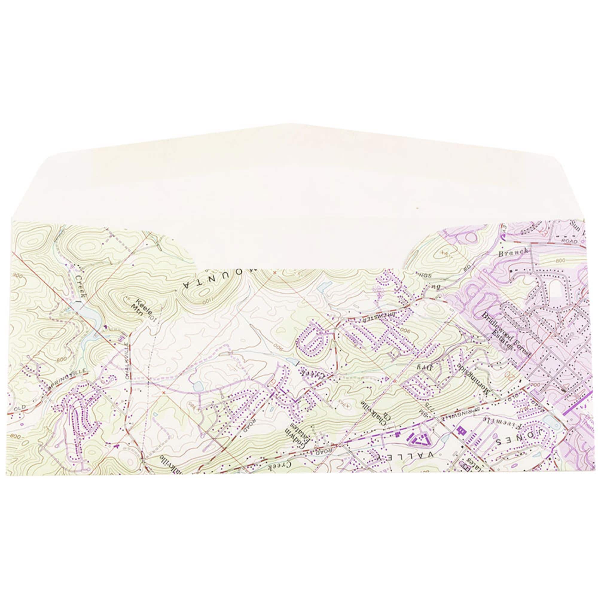 JAM Paper 4.125" x 9.5" Cartography Map Envelopes, 50ct.